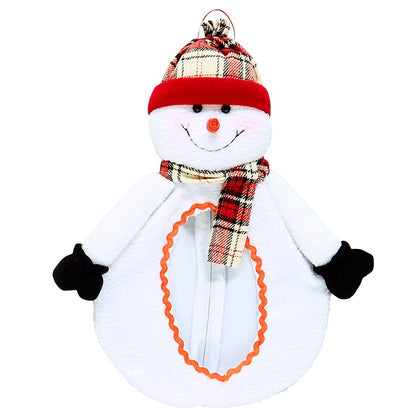 Plush Holiday Candy Treat Bag - Snowman or Gingerbread Man