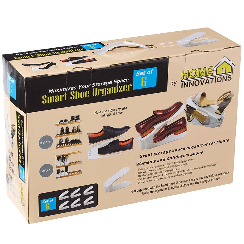 Inovation Shoe Rack Home Innovation Smart Shoe Slot Closet Organizer - Stacks 6 Pairs | The ...
