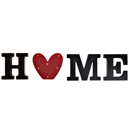 Home Sign with Lighted Heart or Set of 4 Icons