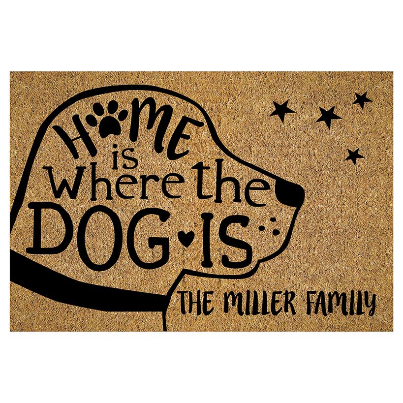 Personalized Home is Where is Dog or Cat Doormat#select-doormat_dog