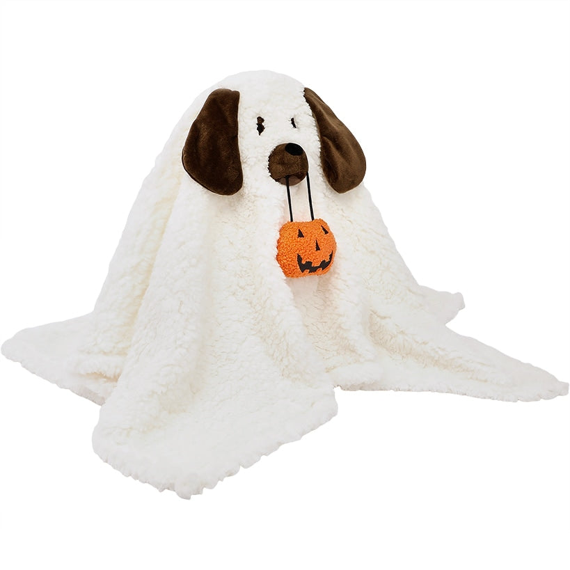 Howl-o-Ween Ghost Dog Halloween Decorative Pillow