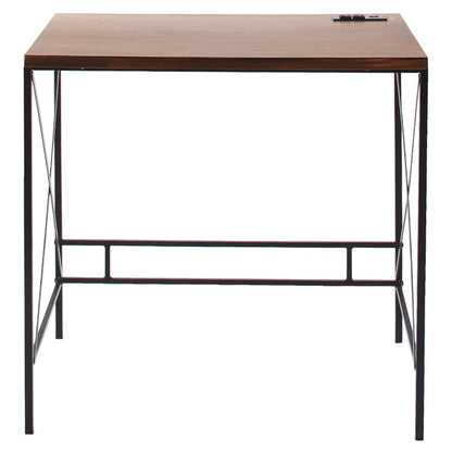 Industrial Desk with Outlet and USB Port