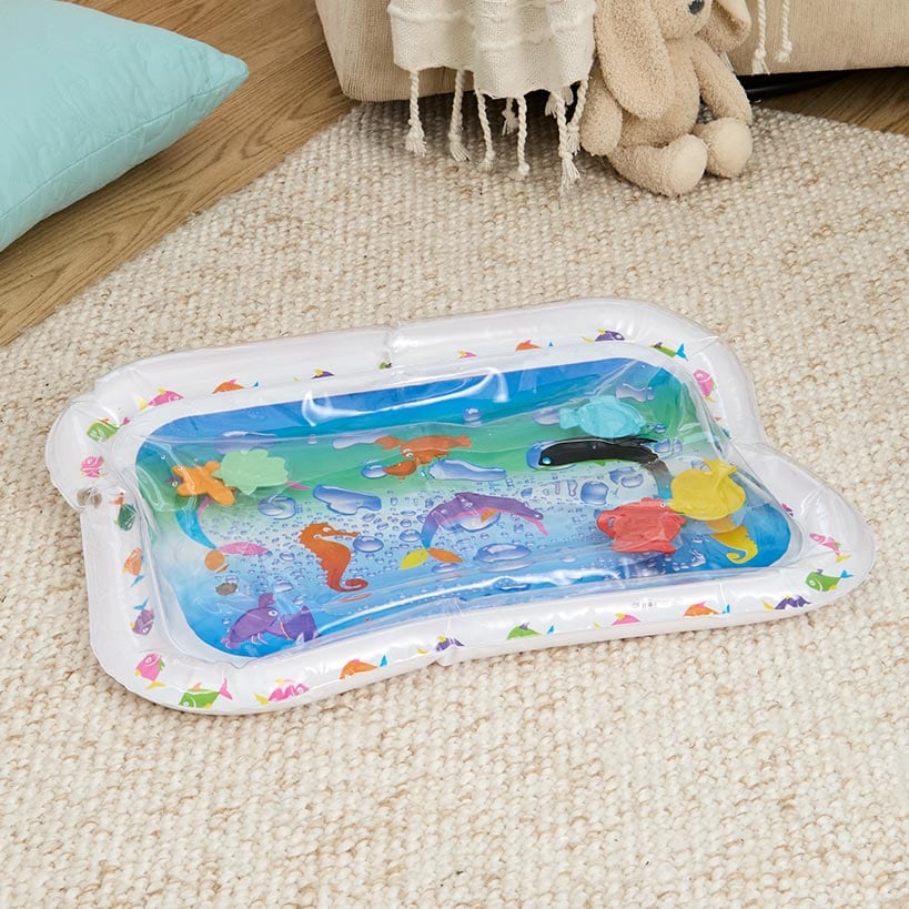 Inflatable Baby Water Mat Activity Play Center For Sensory Stimulation