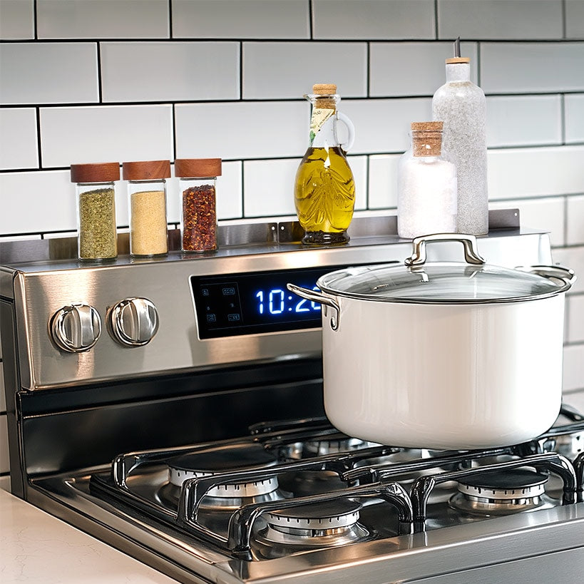 Magnetic Stovetop Storage Shelf in Stainless Steel - 2-Pc. - 15"L#select-color_stainless-steel