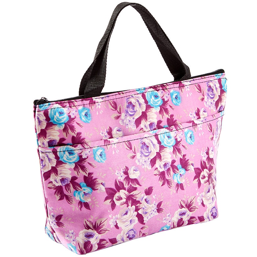 Insulated Reusable Cooler Tote Bag Floral