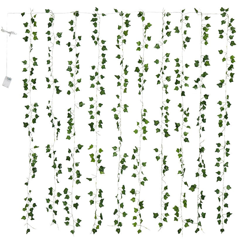Lighted Ivy Wall Curtain String Lights - Battery Operated