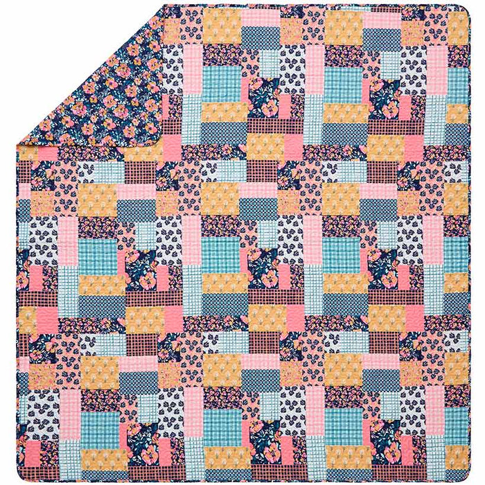 Jolene Block Textured Patchwork Pullover