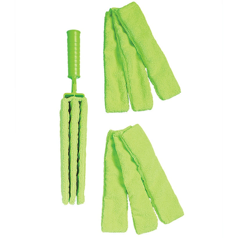 Jumbo Microfiber Blind Duster Tool With 2 Refills Machine Washable