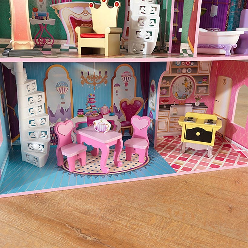 Kidkraft® Storybook Mansion - Fairytale Dollhouse with 14 Furniture Pieces