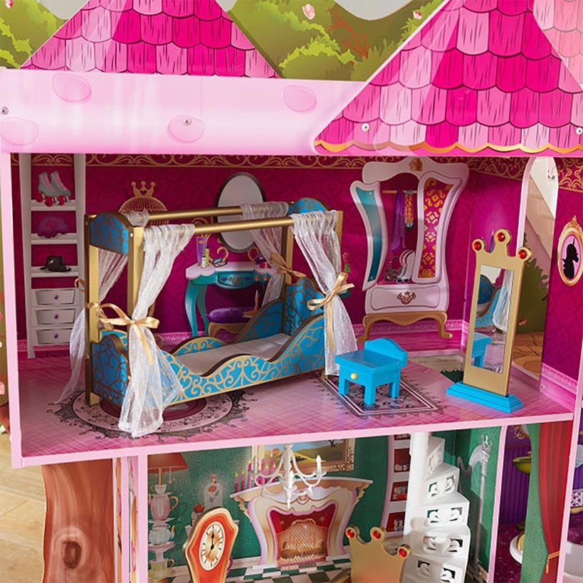 Kidkraft® Storybook Mansion - Fairytale Dollhouse with 14 Furniture Pieces