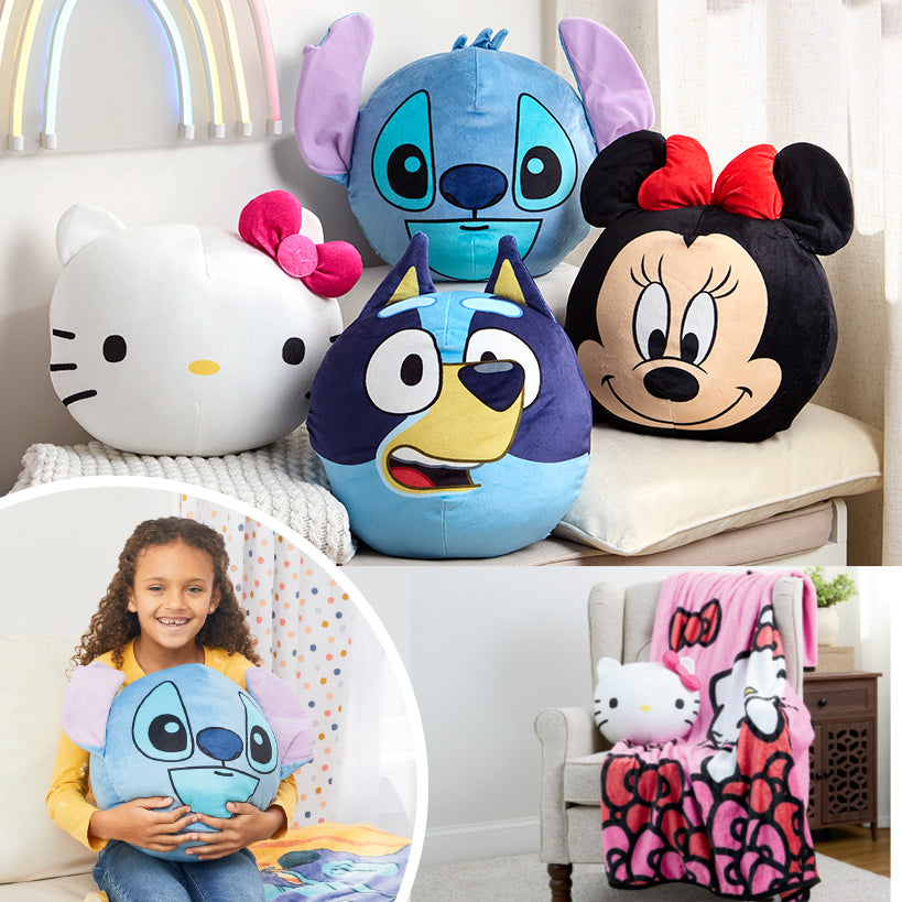 Favorite Licensed Character Shaped Cloud Pillow 11"