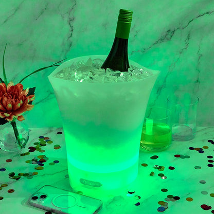 Portable LED Ice Bucket with Built In Wireless Bluetooth Speaker