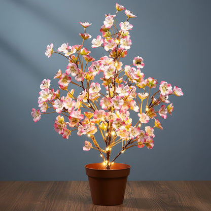 Lighted Flower Table Trees - Blue, Blush, or Pink