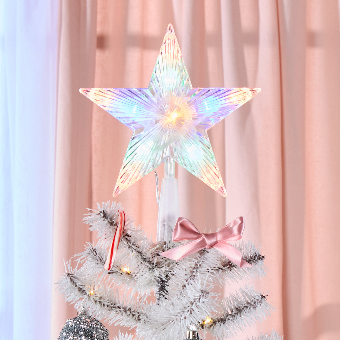 Lighted Star Christmas Tree Topper