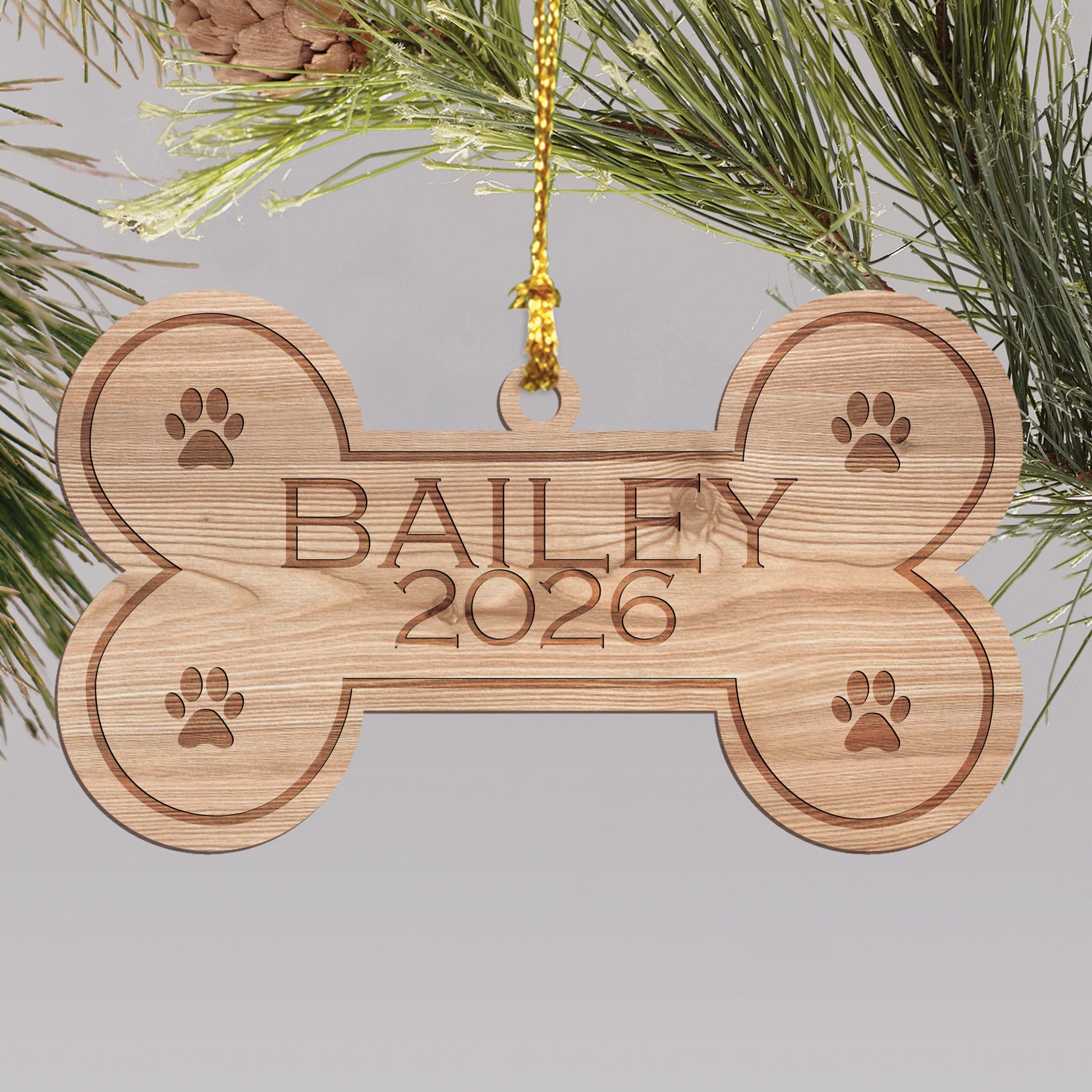 Personalized Pet Wood Ornament