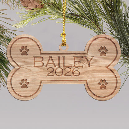 Personalized Pet Wood Ornament
