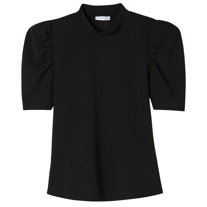 Women's Mock Neck Puff Sleeve Top