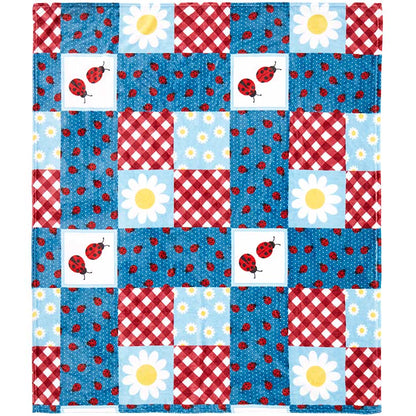 Ladybug Fleece Plush Throw 50" x 60"