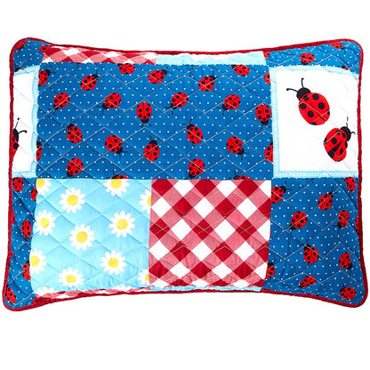 Ladybug Reversible Full/Queen or King Quilt or Accent Pillow