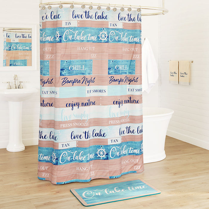 Lake Time Memory Foam Bath Rug | The Lakeside Collection