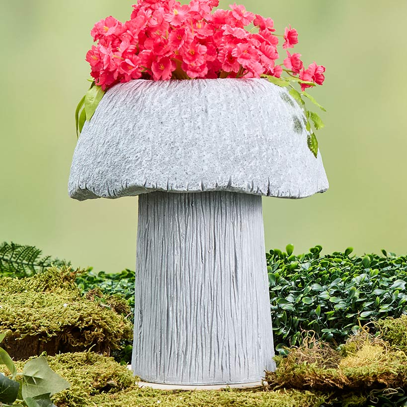 Mushroom Planter Gray Large Medium or Small Garden#select-size_large