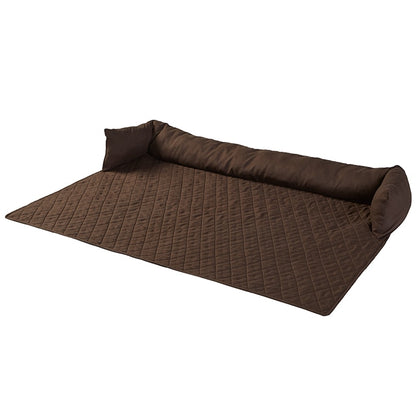 Quilted Pet Bed with Headrest