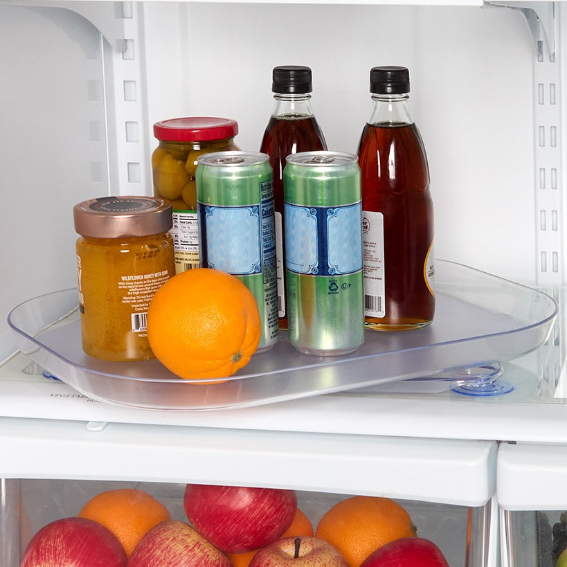 Refrigerator Lazy Susan Storage Organizer with Suction Cups