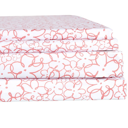 Summer Floral Reversible Queen or King Complete Comforter Set