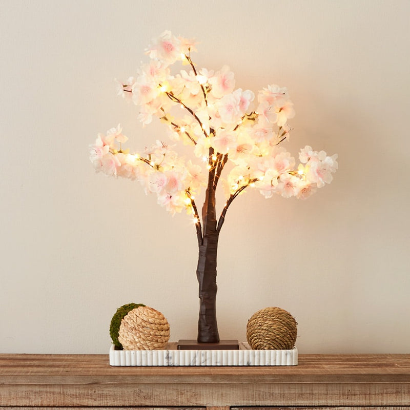 Lighted Cherry Blossom Garland, 2 Pc Branches, Table Tree, or 48