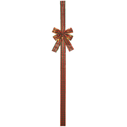 Lighted Christmas Door Bow with Remote