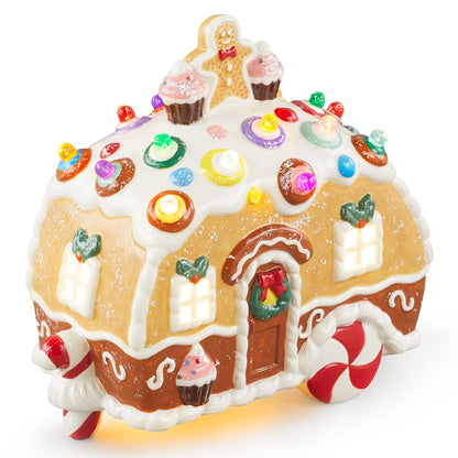 Lighted Gingerbread Holiday Accents