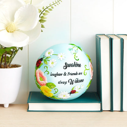 Lighted Ball Décor With Sentiment - Dream Big, Friends, or Sunshine