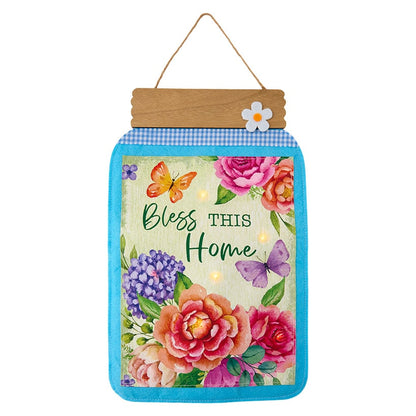 Charming Lighted Mason Jar Wall Decor Butterfly Or Hummingbird