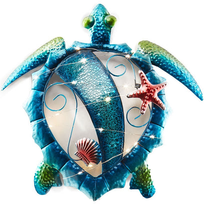 Lighted Metal Sealife Wall Hanging