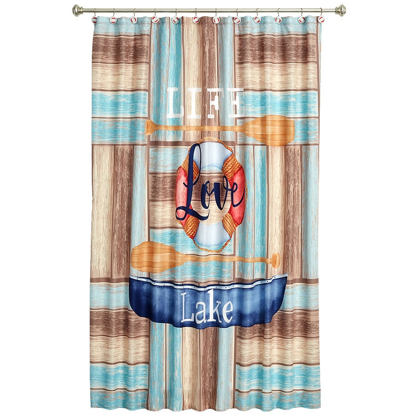 Life Love Lake Shower Curtain, Bath Rug, Hand Towels, Valance or Hooks