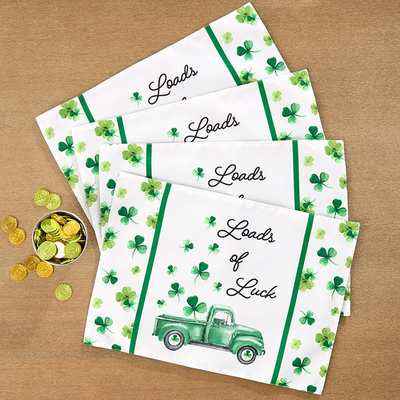 St Patrick's Day Loads of Luck Table Runner and Set of 4 Placemats#select-item_set-of-4-placemats