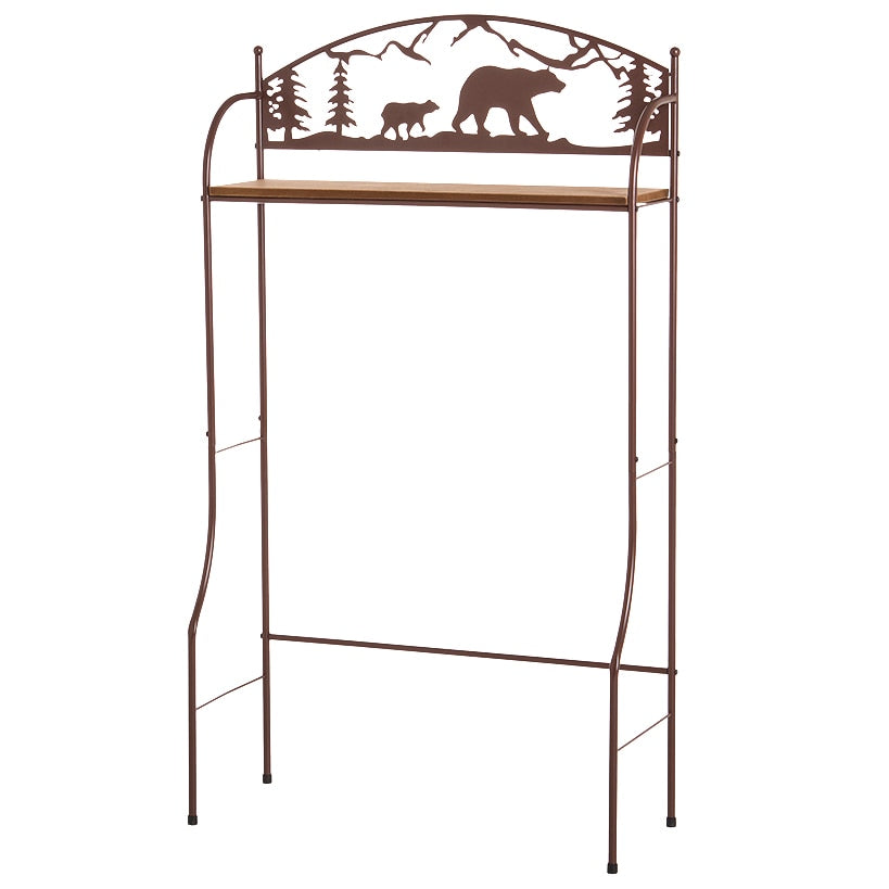 Rustic Lodge Bear Over-the-Toilet Space Saver