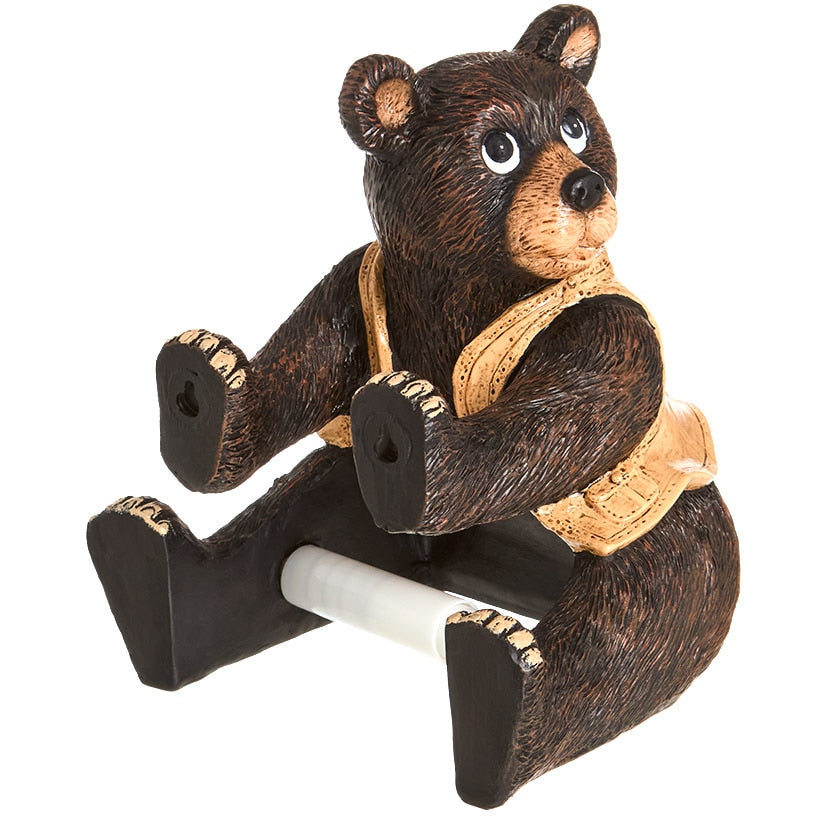 Rustic Lodge Bear Toilet Paper Holder