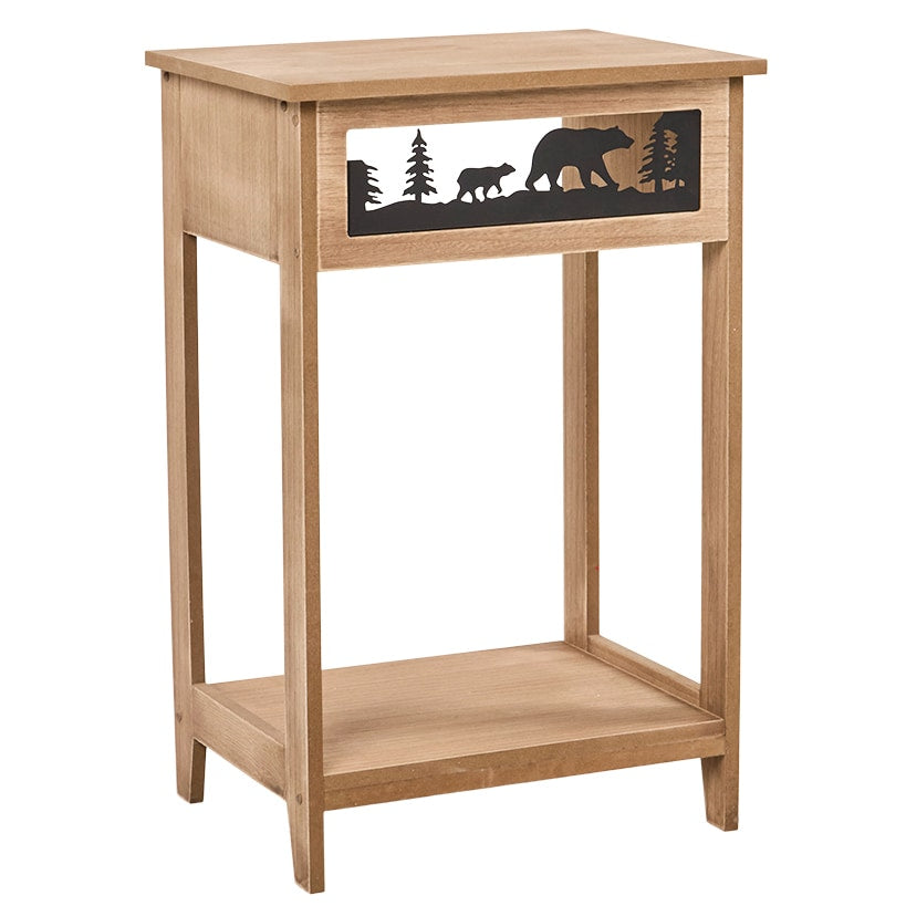 Rustic Lodge Style Side Table