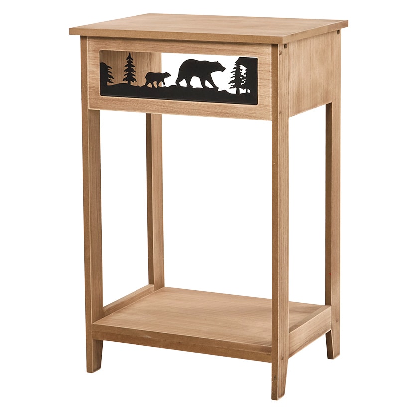 Rustic Lodge Style Side Table