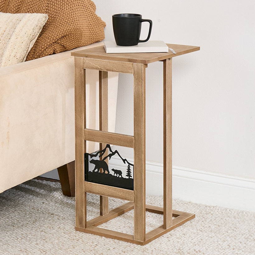 Rustic Lodge Style Side Sofa Table