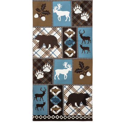 Table Runner and Set of 4 Placemats, Moose Lodge