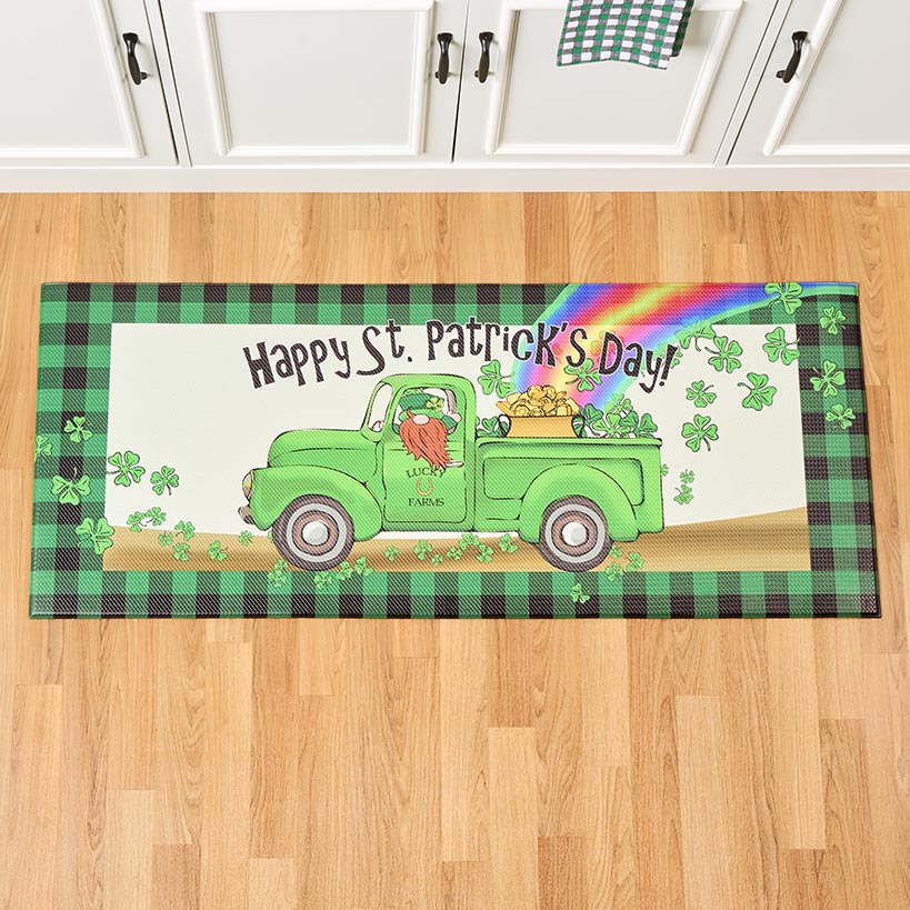 St Patrick's Day Kitchen Comfort Runner Rug Lucky Farms#select-rug_runner