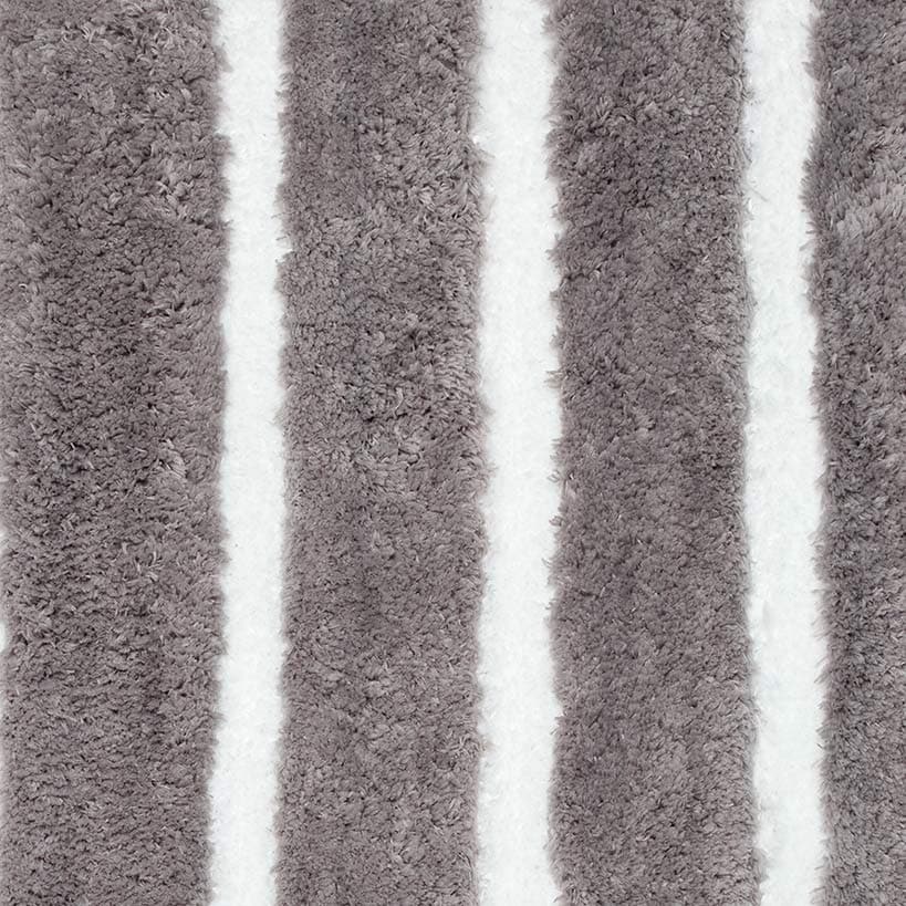 Homewear Luxury Stripe Bath Rug with Non-Skid Backing, Set of 2#select-color_silver