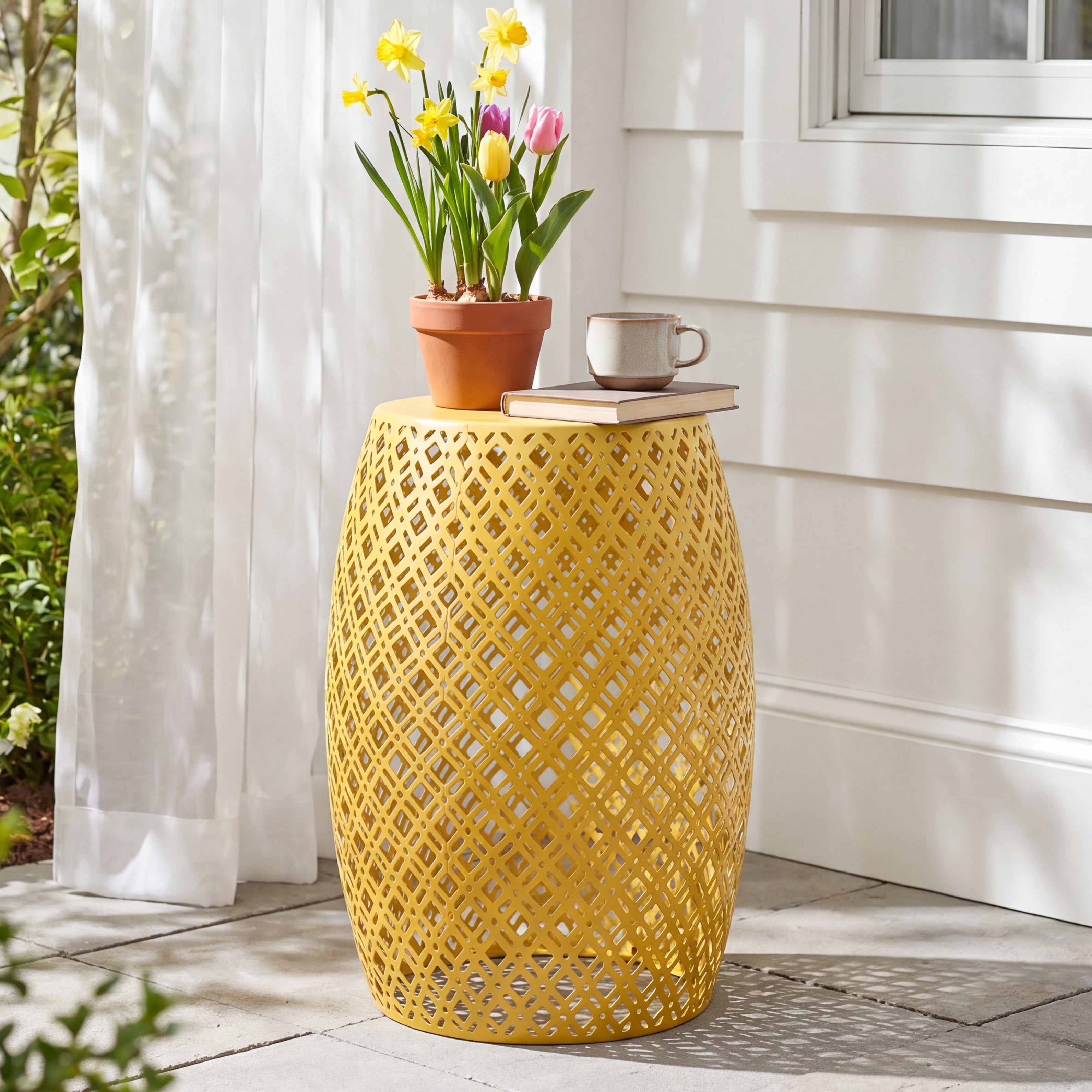 Metal Barrel Stool | The Lakeside Collection