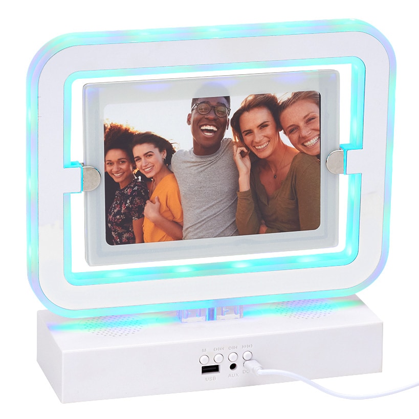 Photo Light Up Makeup Mirror With Bluetooth USB Speaker