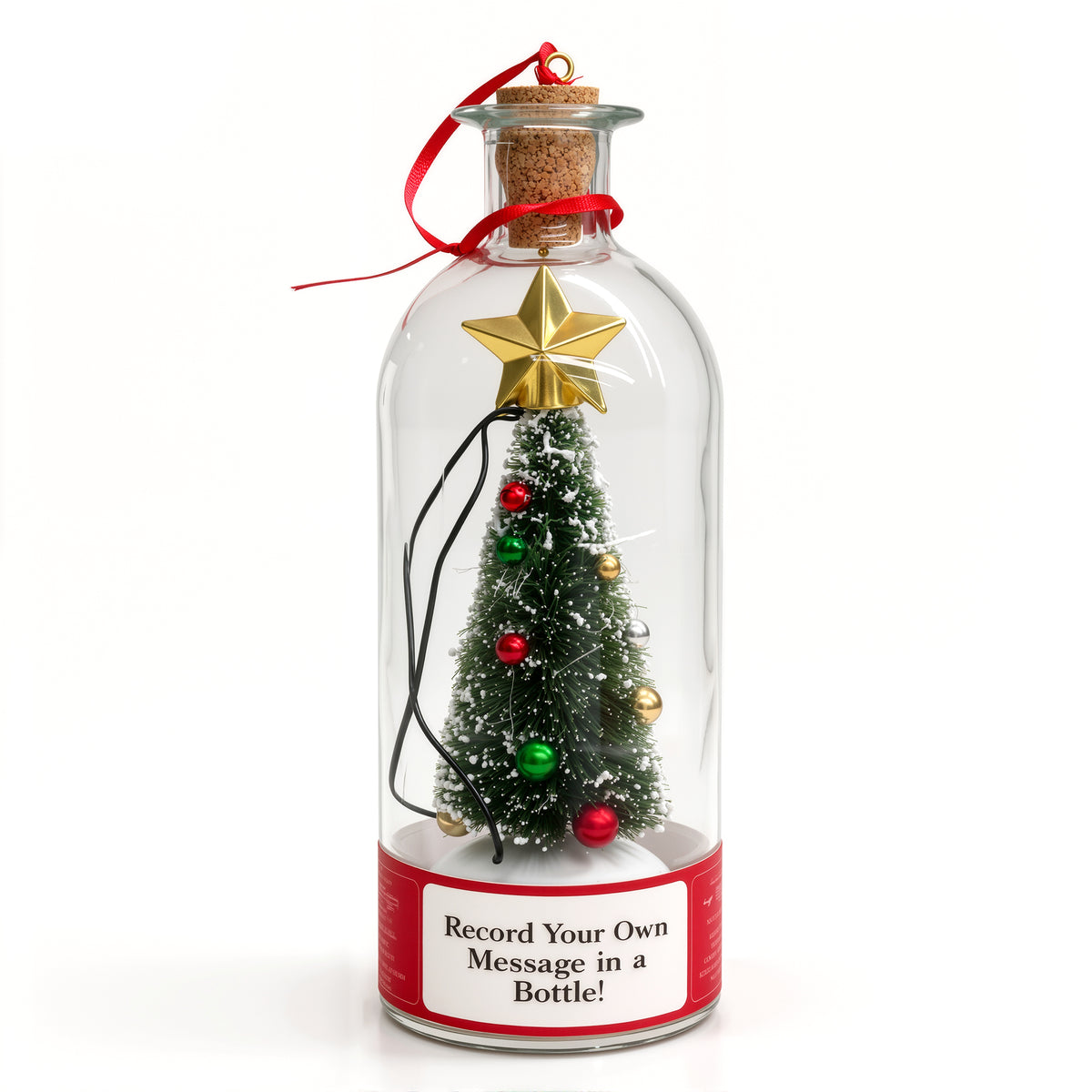 Recordable Christmas Tree Bottle Letter