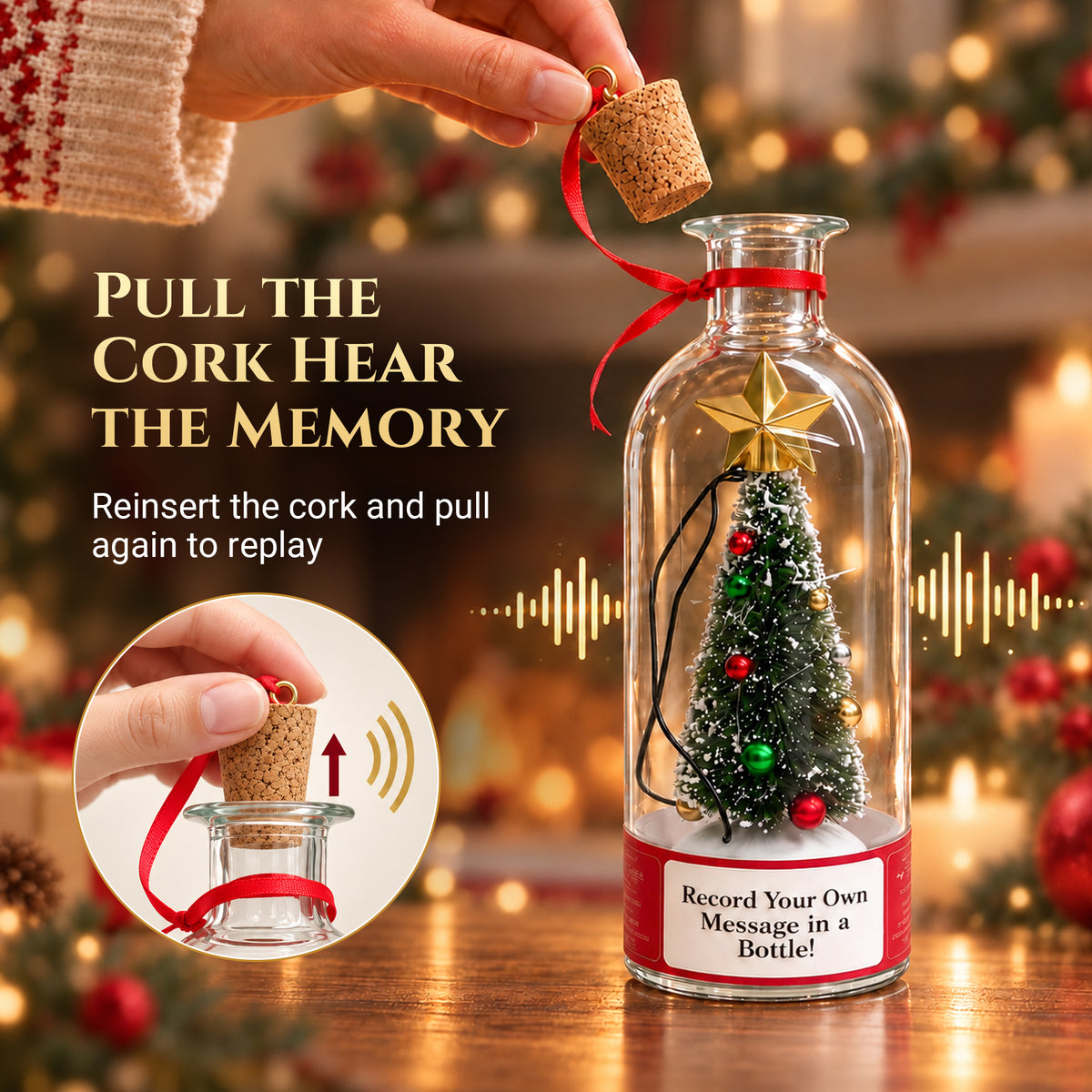 Recordable Christmas Tree Bottle Letter