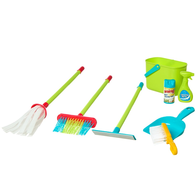 Kids' Cleaning Fun Play Set - 8 Colorful Pieces for Imaginative Play