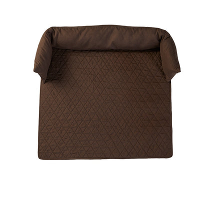 Quilted Pet Bed with Headrest
